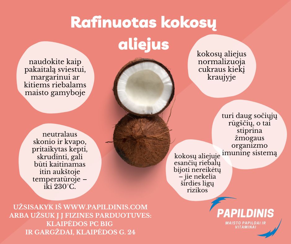 Rafinuotas kokosų aliejus, 500 ml