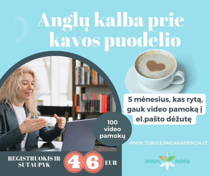 Anglų kalba prie kavos puodelio - pradedantiesiems