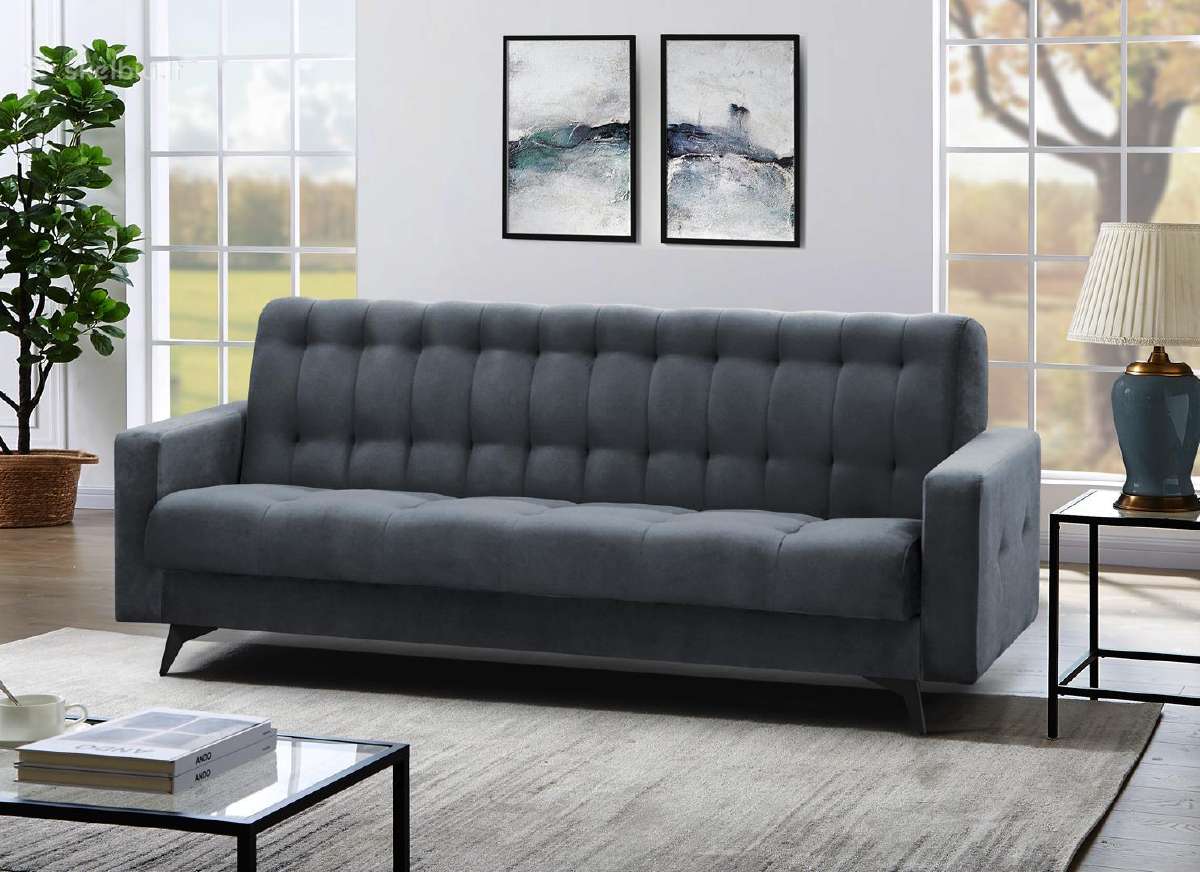 Minkšta sofa-lova „Gemi“ su dėže patalynei