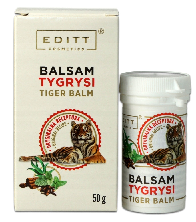 Tigro balzamas raumenų ir sąnarių skausmams, patempimams, nugaros, galvos ir kaklo skausmams, pavargusioms, patinusioms kojoms.