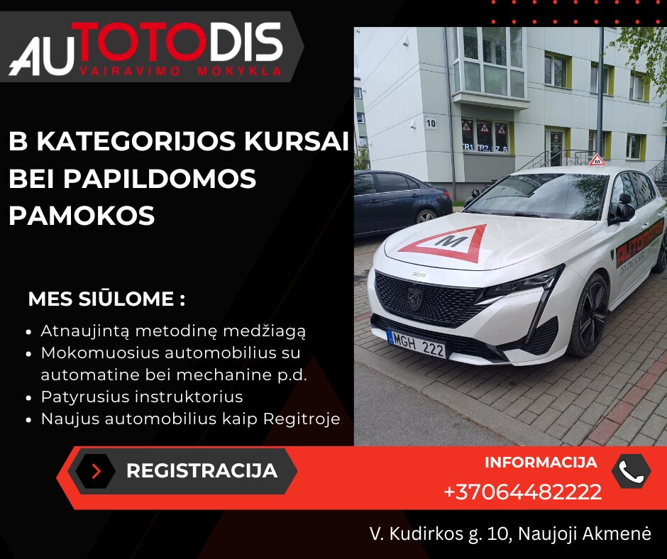 UAB "Autotodis" Kviečia mokytis B kategorijos!