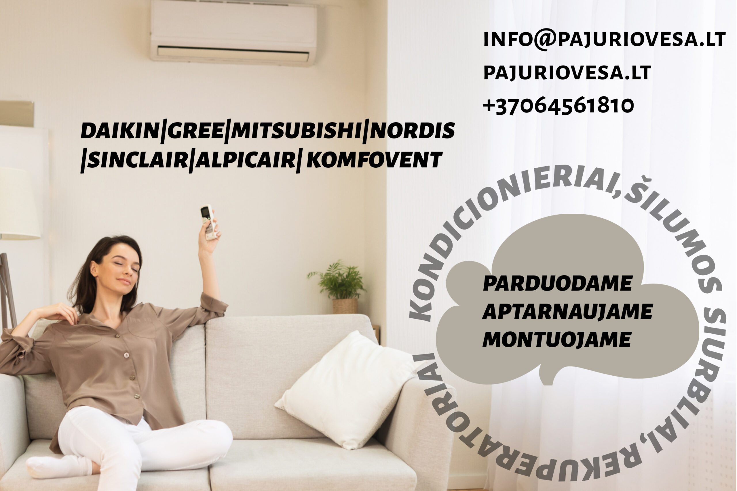 Montuojame ir parduodame: ✅ Oro kondicionierius ✅ Rekuperacines sistemas ✅ Šilumos siurblius