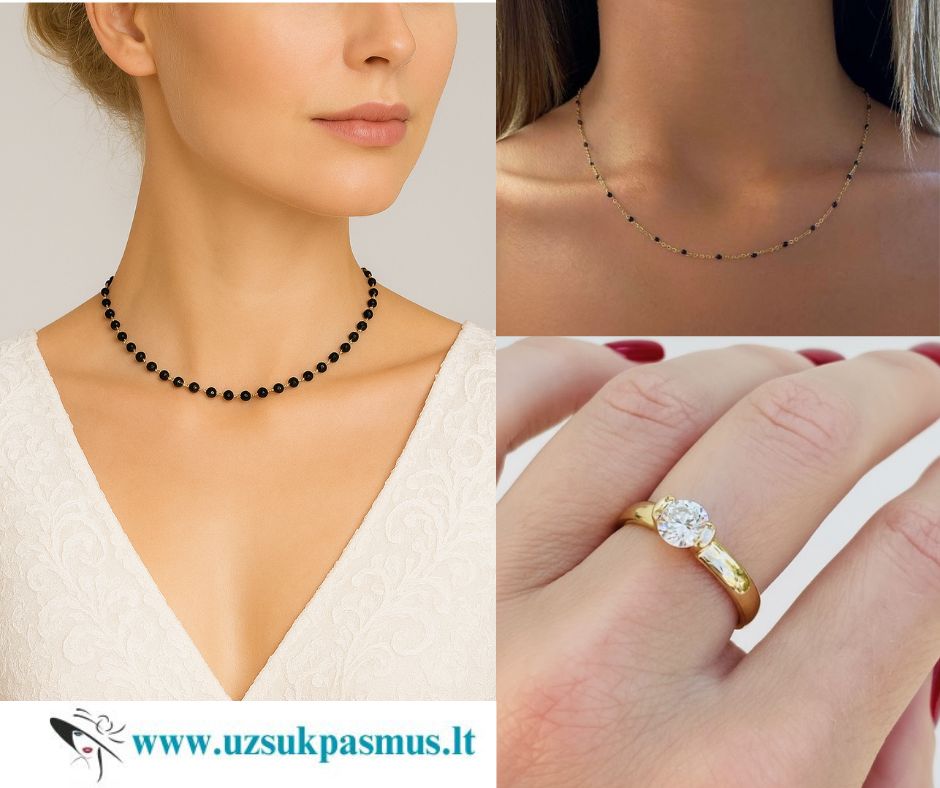 Xuping auksuoti papuošalai: vėriniai, žiedai, auskarai